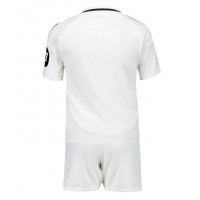 Camisa de Futebol Real Madrid Equipamento Principal Infantil 2024-25 Manga Curta (+ Calças curtas)